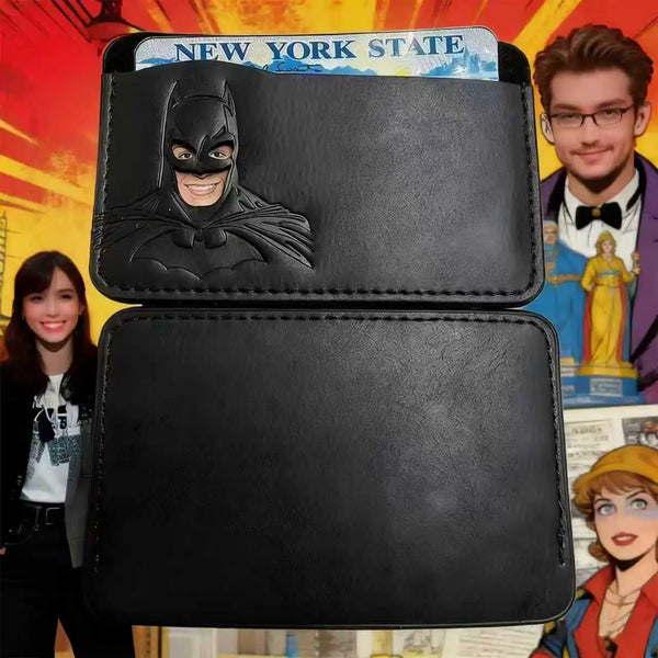 Superhero Leather ID Holder