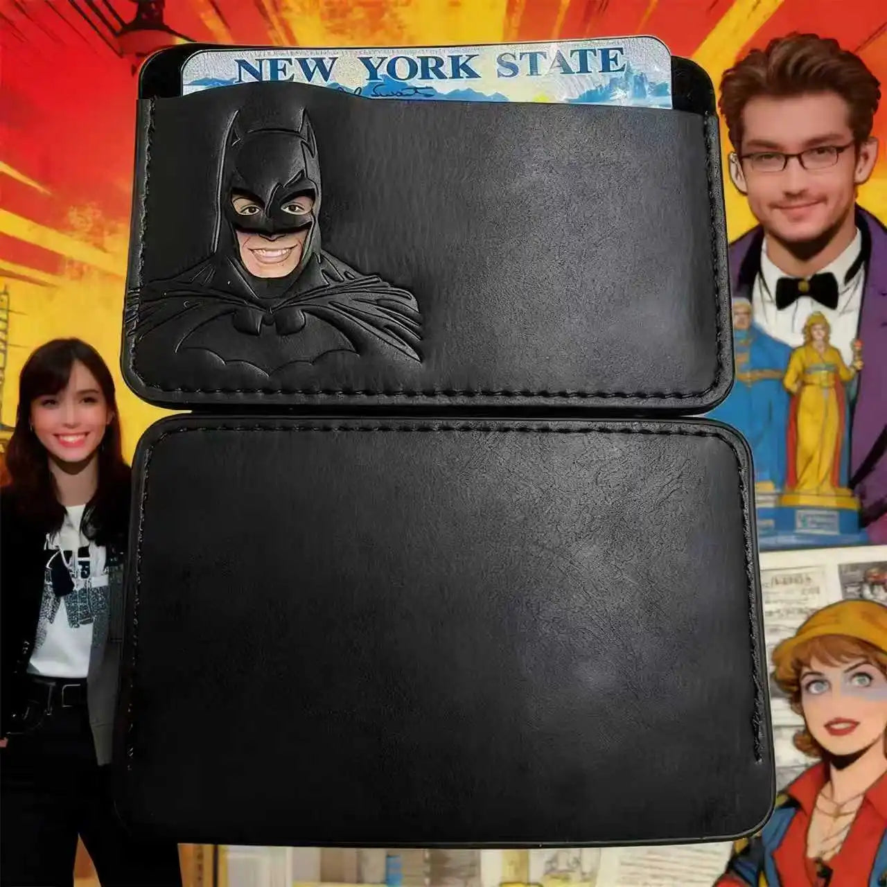 Superhero Leather ID Holder